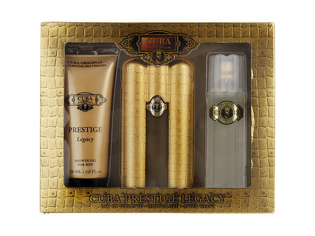 Cuba Prestige Legacy By Cuba For Men - 3 Pc Gift Set 3Oz Edt Spray, 6.6Oz Shower Gel, 3.3Oz After Shave