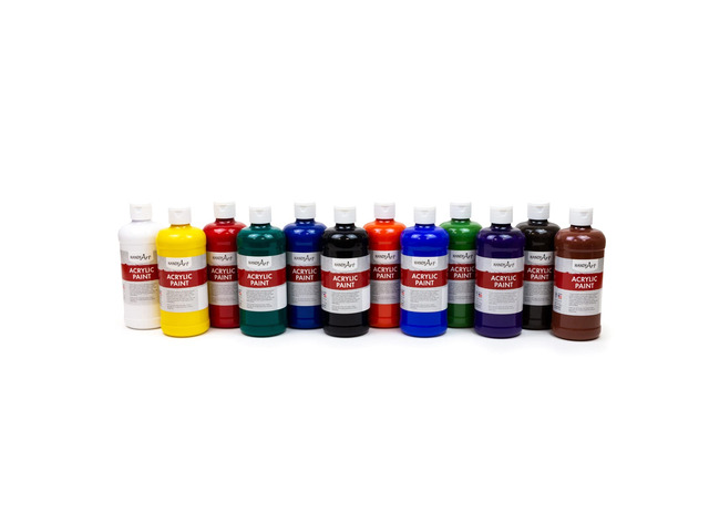 ACRYLIC PAINT 12 PINT PRIMARY SET