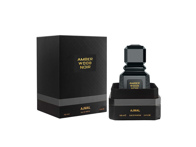 Ajmal Amber Wood Noir EDP 3.4 oz For Men & Women- Made in Dubai