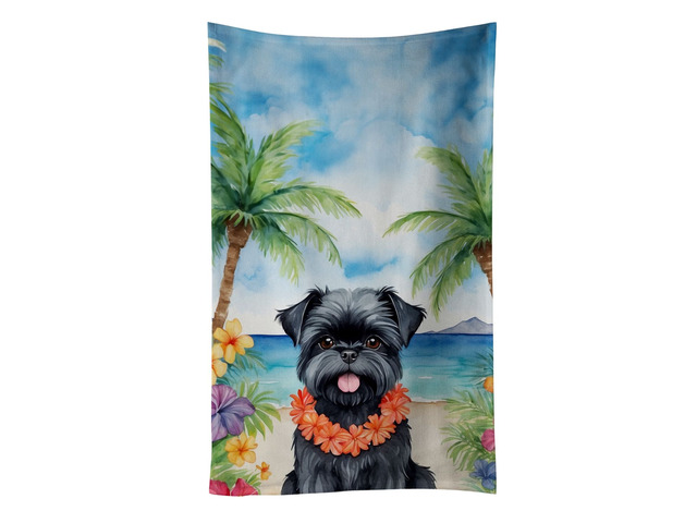 Affenpinscher Luau Kitchen Towel Dish Cloths Guest Hand Towel Decorative Bathroom Towel for Face,Tea, Dishcloth, Kitchen and Bath