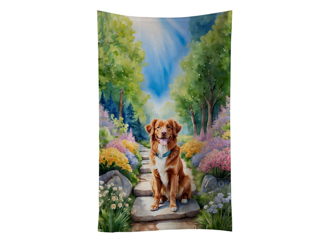 Nova Scotia Duck Tolling Retriever Spring Path Kitchen Towel Dish Cloths Guest Hand Towel Decorative Bathroom Towel for Face,Tea, Dishcloth,...