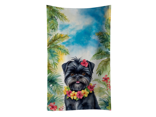 Affenpinscher Luau Kitchen Towel Dish Cloths Guest Hand Towel Decorative Bathroom Towel for Face,Tea, Dishcloth, Kitchen and Bath