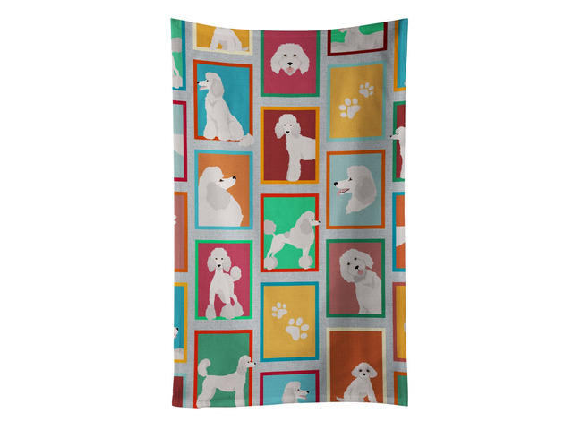 Lots of White Standard Poodle Kitchen Towel Dish Cloths Guest Hand Towel Decorative Bathroom Towel for Face,Tea, Dishcloth, Kitchen and Bath