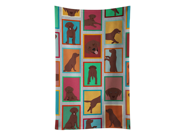 Lots of Chocolate Labrador Retriever Kitchen Towel Dish Cloths Guest Hand Towel Decorative Bathroom Towel for Face,Tea, Dishcloth, Kitchen and Bath
