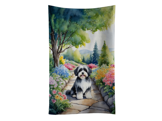 Havanese Spring Path Kitchen Towel Dish Cloths Guest Hand Towel Decorative Bathroom Towel for Face,Tea, Dishcloth, Kitchen and Bath
