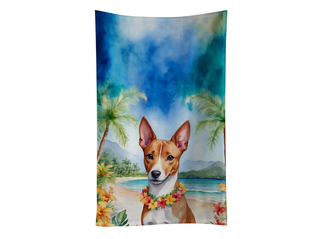 Basenji Luau Kitchen Towel Dish Cloths Guest Hand Towel Decorative Bathroom Towel for Face,Tea, Dishcloth, Kitchen and Bath