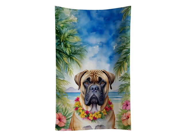 Bullmastiff Luau Kitchen Towel Dish Cloths Guest Hand Towel Decorative Bathroom Towel for Face,Tea, Dishcloth, Kitchen and Bath