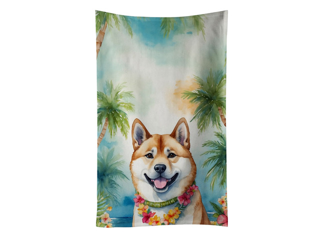 Akita Luau Kitchen Towel Dish Cloths Guest Hand Towel Decorative Bathroom Towel for Face,Tea, Dishcloth, Kitchen and Bath
