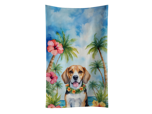 Beagle Luau Kitchen Towel Dish Cloths Guest Hand Towel Decorative Bathroom Towel for Face,Tea, Dishcloth, Kitchen and Bath