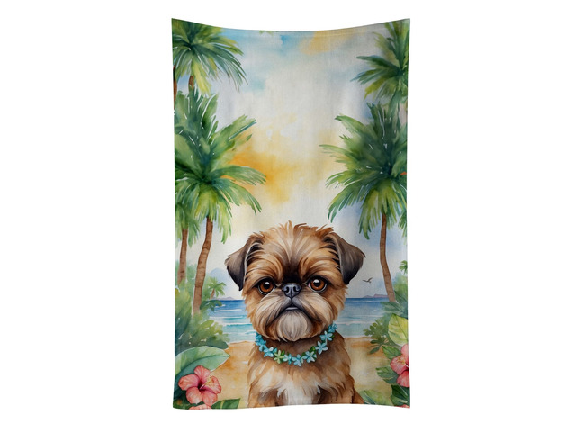Brussels Griffon Luau Kitchen Towel Dish Cloths Guest Hand Towel Decorative Bathroom Towel for Face,Tea, Dishcloth, Kitchen and Bath