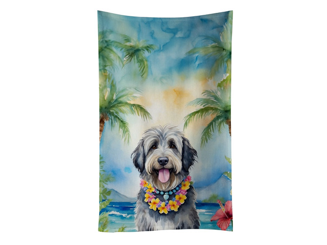 Bergamasco Sheepdog Luau Kitchen Towel Dish Cloths Guest Hand Towel Decorative Bathroom Towel for Face,Tea, Dishcloth, Kitchen and Bath