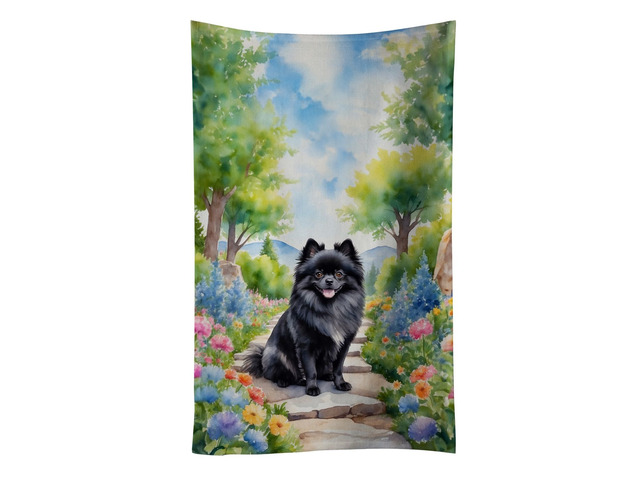 Pomeranian Spring Path Kitchen Towel Dish Cloths Guest Hand Towel Decorative Bathroom Towel for Face,Tea, Dishcloth, Kitchen and Bath