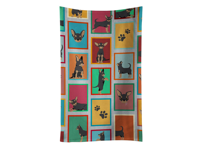Lots of Black and Tan Chihuahua Kitchen Towel Dish Cloths Guest Hand Towel Decorative Bathroom Towel for Face,Tea, Dishcloth, Kitchen and Bath