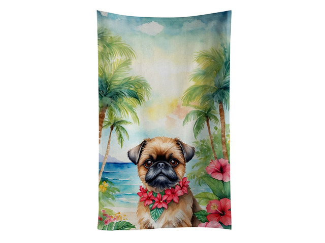 Brussels Griffon Luau Kitchen Towel Dish Cloths Guest Hand Towel Decorative Bathroom Towel for Face,Tea, Dishcloth, Kitchen and Bath