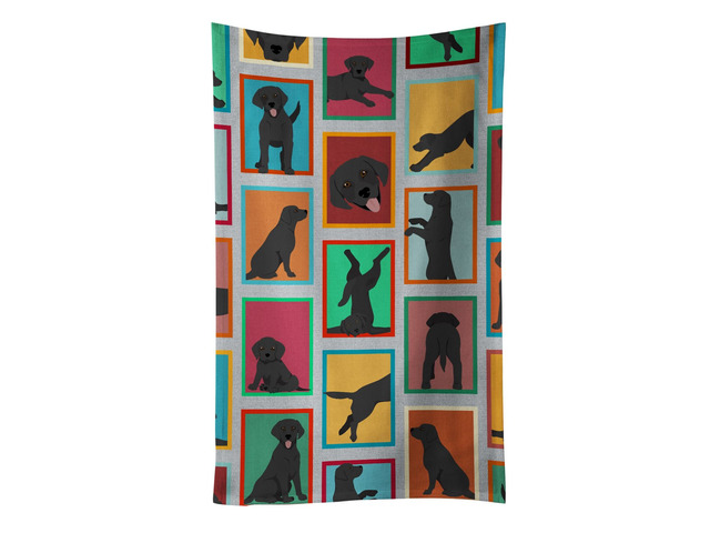 Lots of Black Labrador Retriever Kitchen Towel Dish Cloths Guest Hand Towel Decorative Bathroom Towel for Face,Tea, Dishcloth, Kitchen and Bath