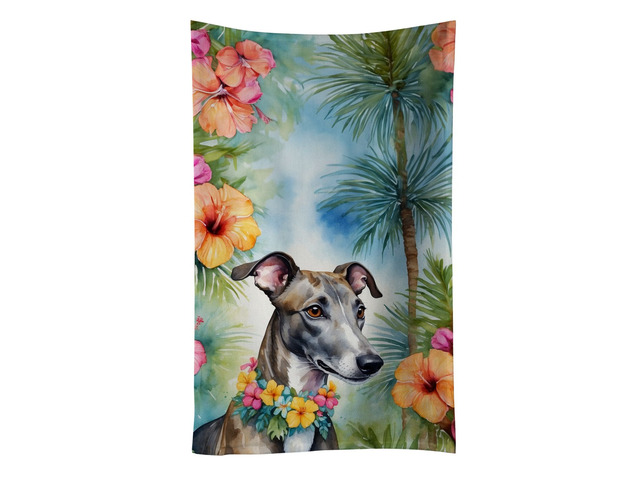 Greyhound Luau Kitchen Towel Dish Cloths Guest Hand Towel Decorative Bathroom Towel for Face,Tea, Dishcloth, Kitchen and Bath