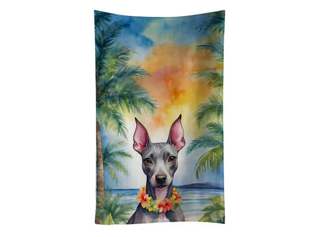 American Hairless Terrier Luau Kitchen Towel Dish Cloths Guest Hand Towel Decorative Bathroom Towel for Face,Tea, Dishcloth, Kitchen and Bath