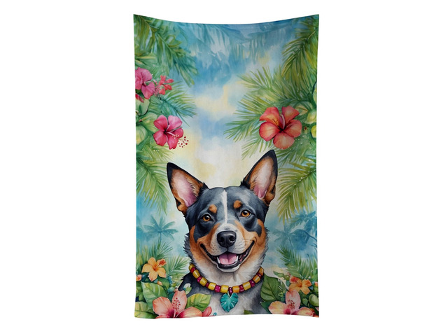 Australian Cattle Dog Luau Kitchen Towel Dish Cloths Guest Hand Towel Decorative Bathroom Towel for Face,Tea, Dishcloth, Kitchen and Bath