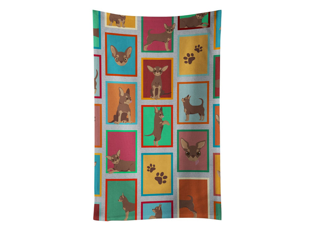 Lots of Chocolate Chihuahua Kitchen Towel Dish Cloths Guest Hand Towel Decorative Bathroom Towel for Face,Tea, Dishcloth, Kitchen and Bath