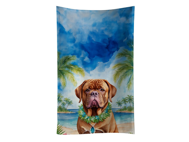 Dogue de Bordeaux Luau Kitchen Towel Dish Cloths Guest Hand Towel Decorative Bathroom Towel for Face,Tea, Dishcloth, Kitchen and Bath