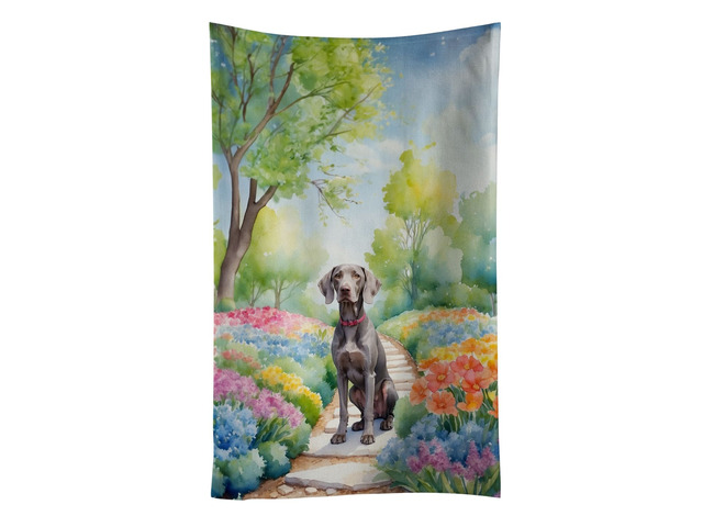 Weimaraner Spring Path Kitchen Towel Dish Cloths Guest Hand Towel Decorative Bathroom Towel for Face,Tea, Dishcloth, Kitchen and Bath