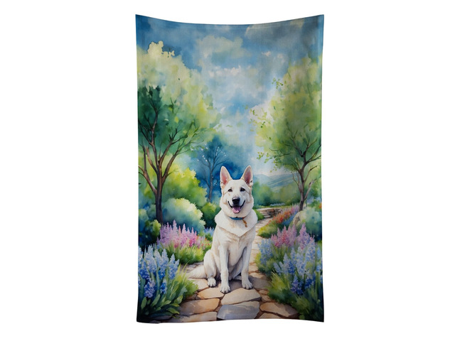 German Shepherd Spring Path Kitchen Towel Dish Cloths Guest Hand Towel Decorative Bathroom Towel for Face,Tea, Dishcloth, Kitchen and Bath