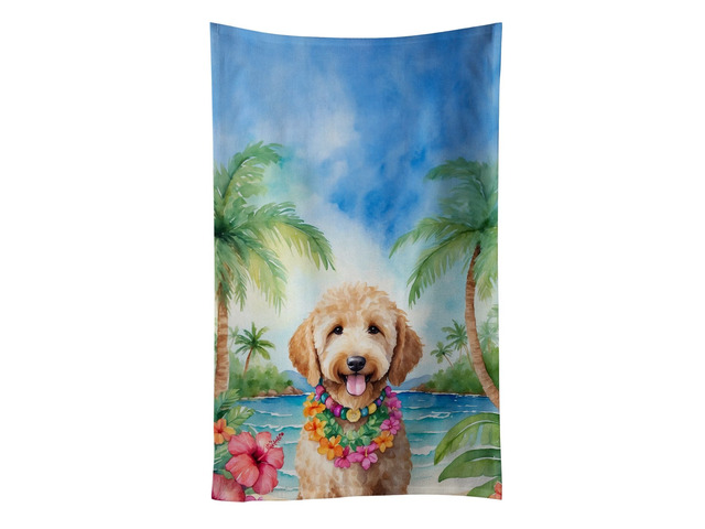 Goldendoodle Luau Kitchen Towel Dish Cloths Guest Hand Towel Decorative Bathroom Towel for Face,Tea, Dishcloth, Kitchen and Bath