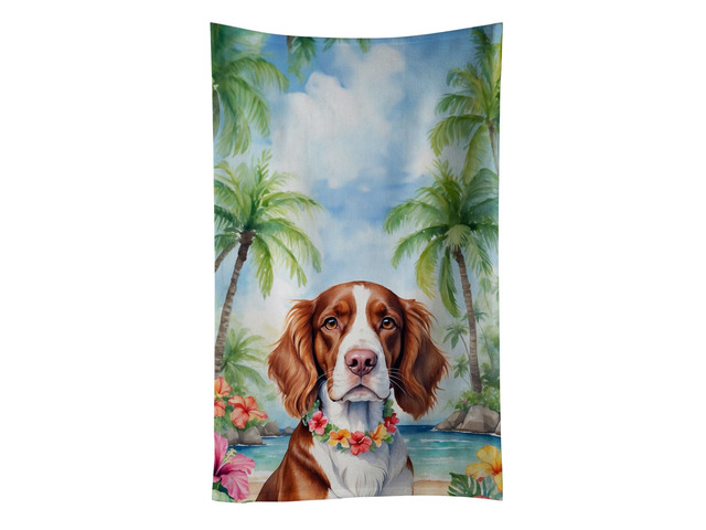 Welsh Springer Spaniel Luau Kitchen Towel Dish Cloths Guest Hand Towel Decorative Bathroom Towel for Face,Tea, Dishcloth, Kitchen and Bath