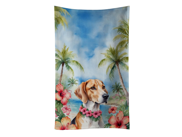 English Foxhound Luau Kitchen Towel Dish Cloths Guest Hand Towel Decorative Bathroom Towel for Face,Tea, Dishcloth, Kitchen and Bath