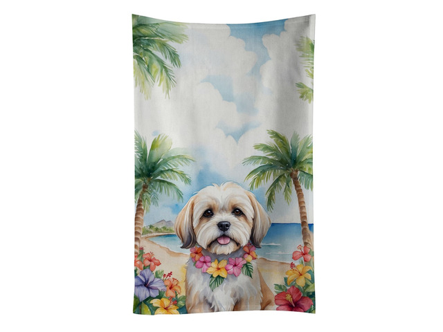 Lhasa Apso Luau Kitchen Towel Dish Cloths Guest Hand Towel Decorative Bathroom Towel for Face,Tea, Dishcloth, Kitchen and Bath