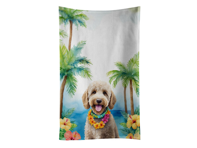 Labradoodle Luau Kitchen Towel Dish Cloths Guest Hand Towel Decorative Bathroom Towel for Face,Tea, Dishcloth, Kitchen and Bath