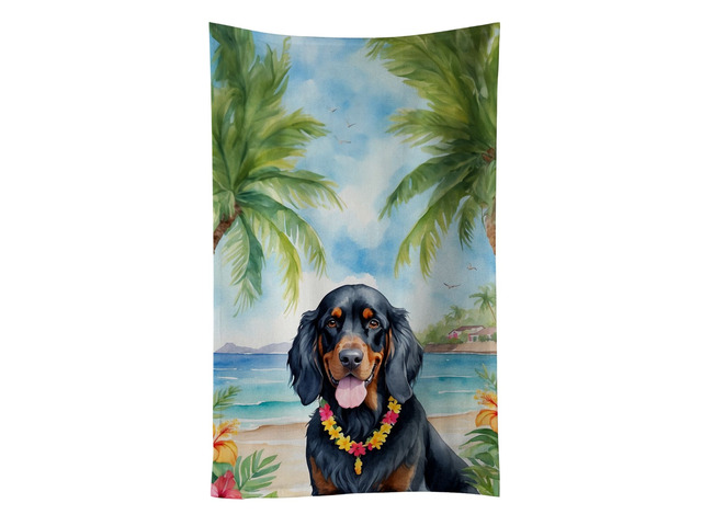 Gordon Setter Luau Kitchen Towel Dish Cloths Guest Hand Towel Decorative Bathroom Towel for Face,Tea, Dishcloth, Kitchen and Bath