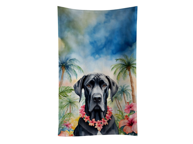 Great Dane Luau Kitchen Towel Dish Cloths Guest Hand Towel Decorative Bathroom Towel for Face,Tea, Dishcloth, Kitchen and Bath