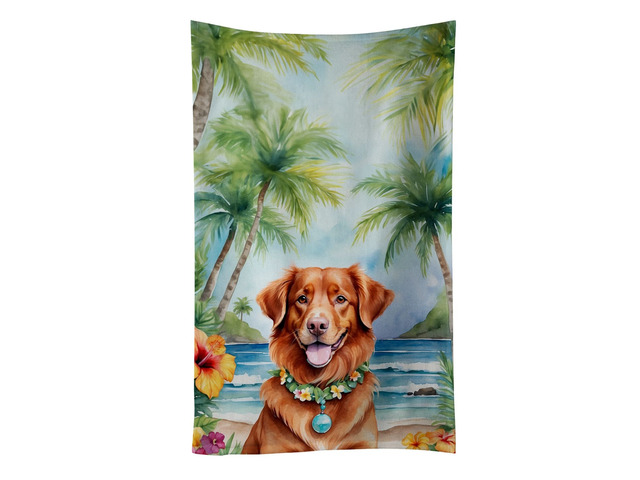 Nova Scotia Duck Tolling Retriever Luau Kitchen Towel Dish Cloths Guest Hand Towel Decorative Bathroom Towel for Face,Tea, Dishcloth, Kitchen and Bath