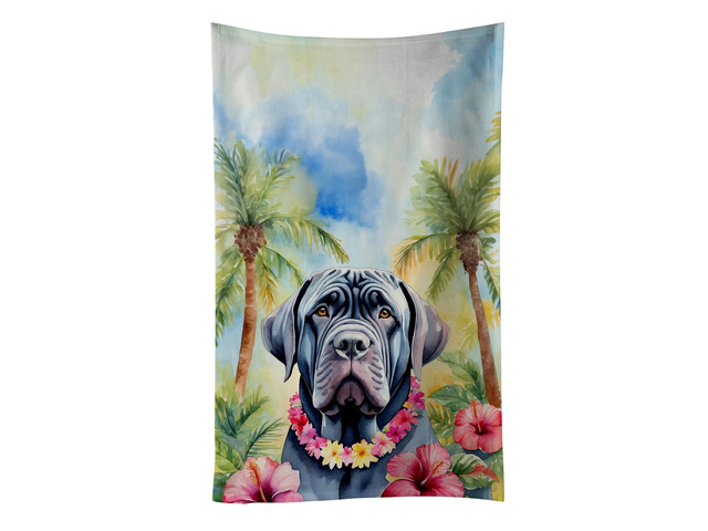 Neapolitan Mastiff Luau Kitchen Towel Dish Cloths Guest Hand Towel Decorative Bathroom Towel for Face,Tea, Dishcloth, Kitchen and Bath