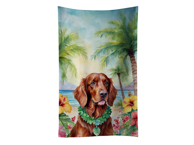 Irish Setter Luau Kitchen Towel Dish Cloths Guest Hand Towel Decorative Bathroom Towel for Face,Tea, Dishcloth, Kitchen and Bath