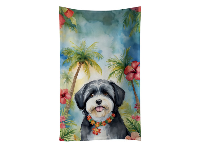 Havanese Luau Kitchen Towel Dish Cloths Guest Hand Towel Decorative Bathroom Towel for Face,Tea, Dishcloth, Kitchen and Bath