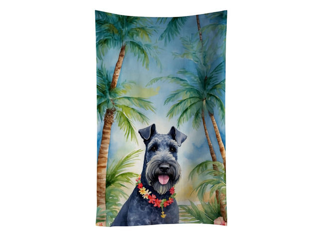 Kerry Blue Terrier Luau Kitchen Towel Dish Cloths Guest Hand Towel Decorative Bathroom Towel for Face,Tea, Dishcloth, Kitchen and Bath