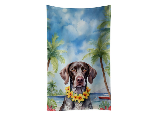 German Shorthaired Pointer Luau Kitchen Towel Dish Cloths Guest Hand Towel Decorative Bathroom Towel for Face,Tea, Dishcloth, Kitchen and Bath