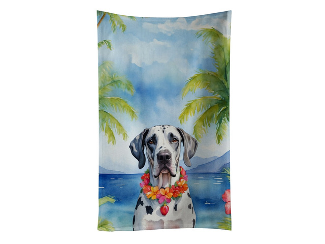 Great Dane Luau Kitchen Towel Dish Cloths Guest Hand Towel Decorative Bathroom Towel for Face,Tea, Dishcloth, Kitchen and Bath