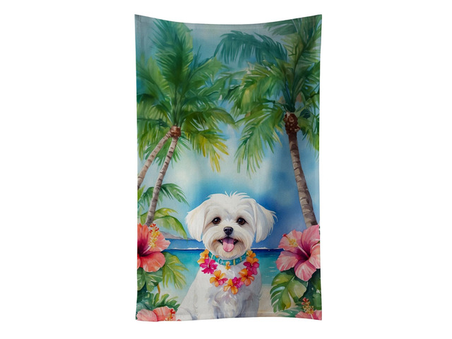 Maltese Luau Kitchen Towel Dish Cloths Guest Hand Towel Decorative Bathroom Towel for Face,Tea, Dishcloth, Kitchen and Bath