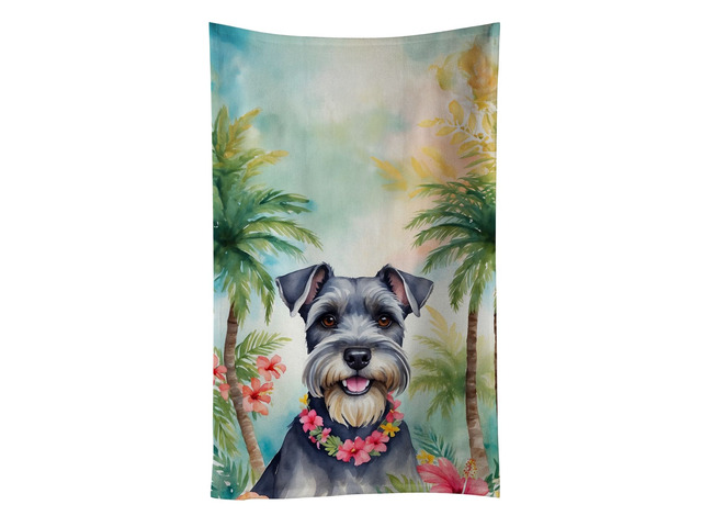 Schnauzer Luau Kitchen Towel Dish Cloths Guest Hand Towel Decorative Bathroom Towel for Face,Tea, Dishcloth, Kitchen and Bath
