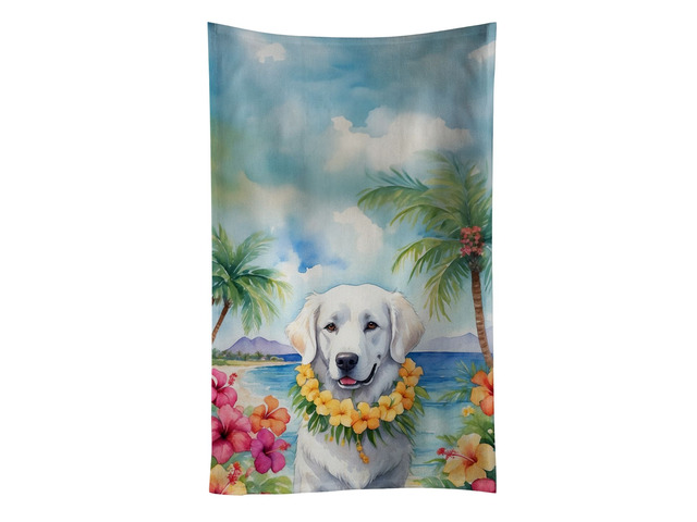 Kuvasz Luau Kitchen Towel Dish Cloths Guest Hand Towel Decorative Bathroom Towel for Face,Tea, Dishcloth, Kitchen and Bath