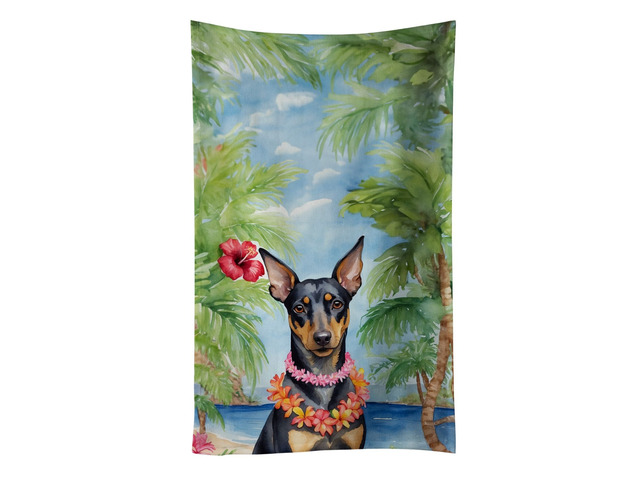 Manchester Terrier Luau Kitchen Towel Dish Cloths Guest Hand Towel Decorative Bathroom Towel for Face,Tea, Dishcloth, Kitchen and Bath