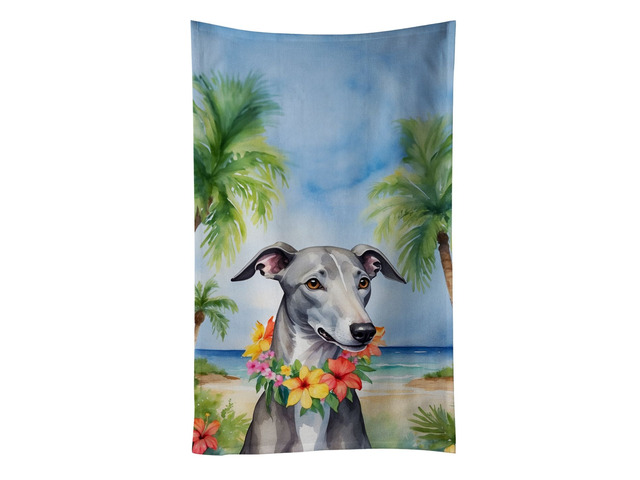 Greyhound Luau Kitchen Towel Dish Cloths Guest Hand Towel Decorative Bathroom Towel for Face,Tea, Dishcloth, Kitchen and Bath