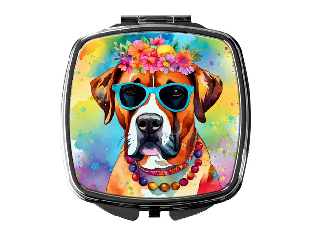 Boxer Hippie Dawg Compact Mirror Decorative Travel Makeup Mirror for Women Girls Gifts Pocket Makeup Mirror Folding Handheld