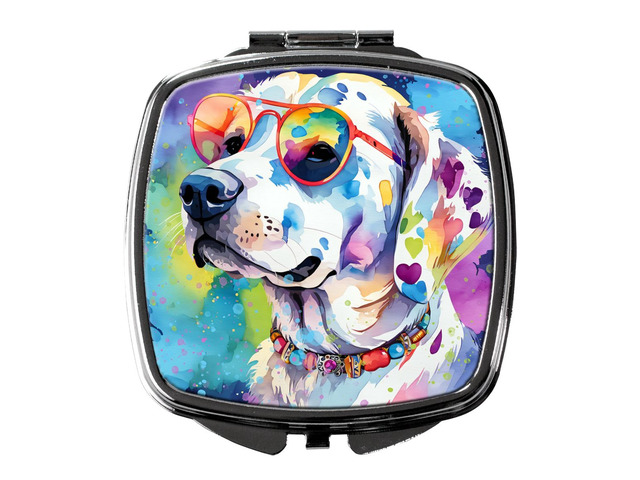 Hippie Dawg Compact Mirror Decorative Travel Makeup Mirror for Women Girls Gifts Pocket Makeup Mirror Folding Handheld