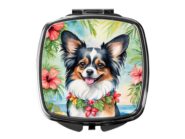 Papillon Luau Compact Mirror Decorative Travel Makeup Mirror for Women Girls Gifts Pocket Makeup Mirror Folding Handheld