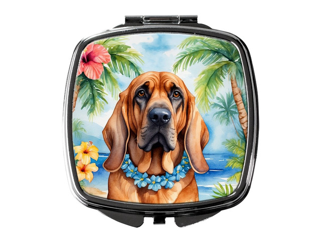 Bloodhound Luau Compact Mirror Decorative Travel Makeup Mirror for Women Girls Gifts Pocket Makeup Mirror Folding Handheld