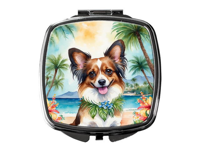 Papillon Luau Compact Mirror Decorative Travel Makeup Mirror for Women Girls Gifts Pocket Makeup Mirror Folding Handheld